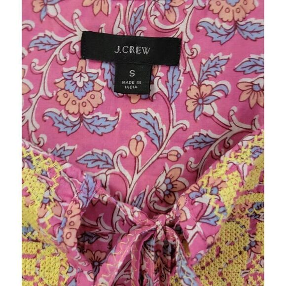 J.Crew Embroidered Cotton Voile Boho Top S - Picture 5 of 9